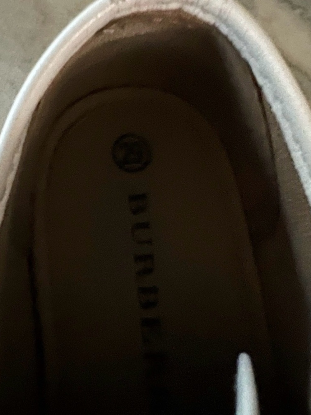 Burberry White & Beige Check Kids Velcro Sneakers - Picture 7 of 8
